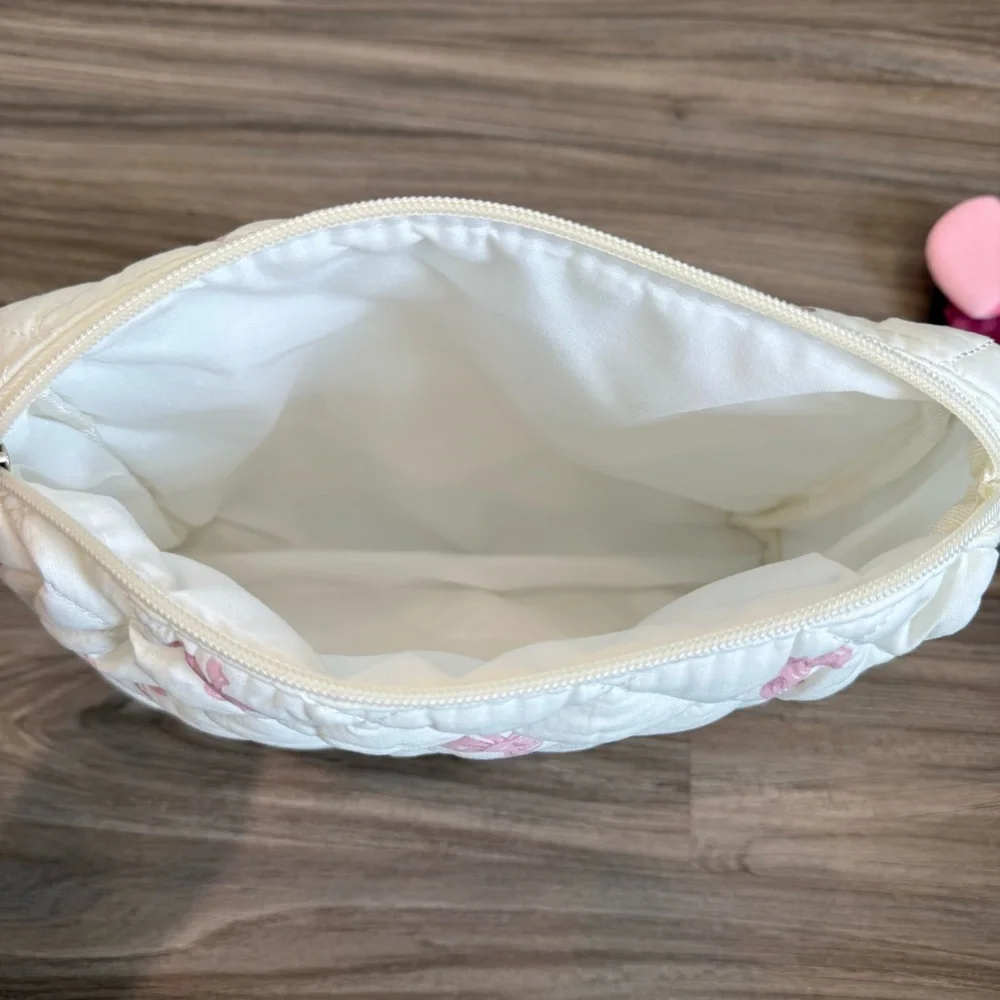 Brand New Makeup Pouch and Reusable Makeup Remover Round, Beauty Blender & Puff